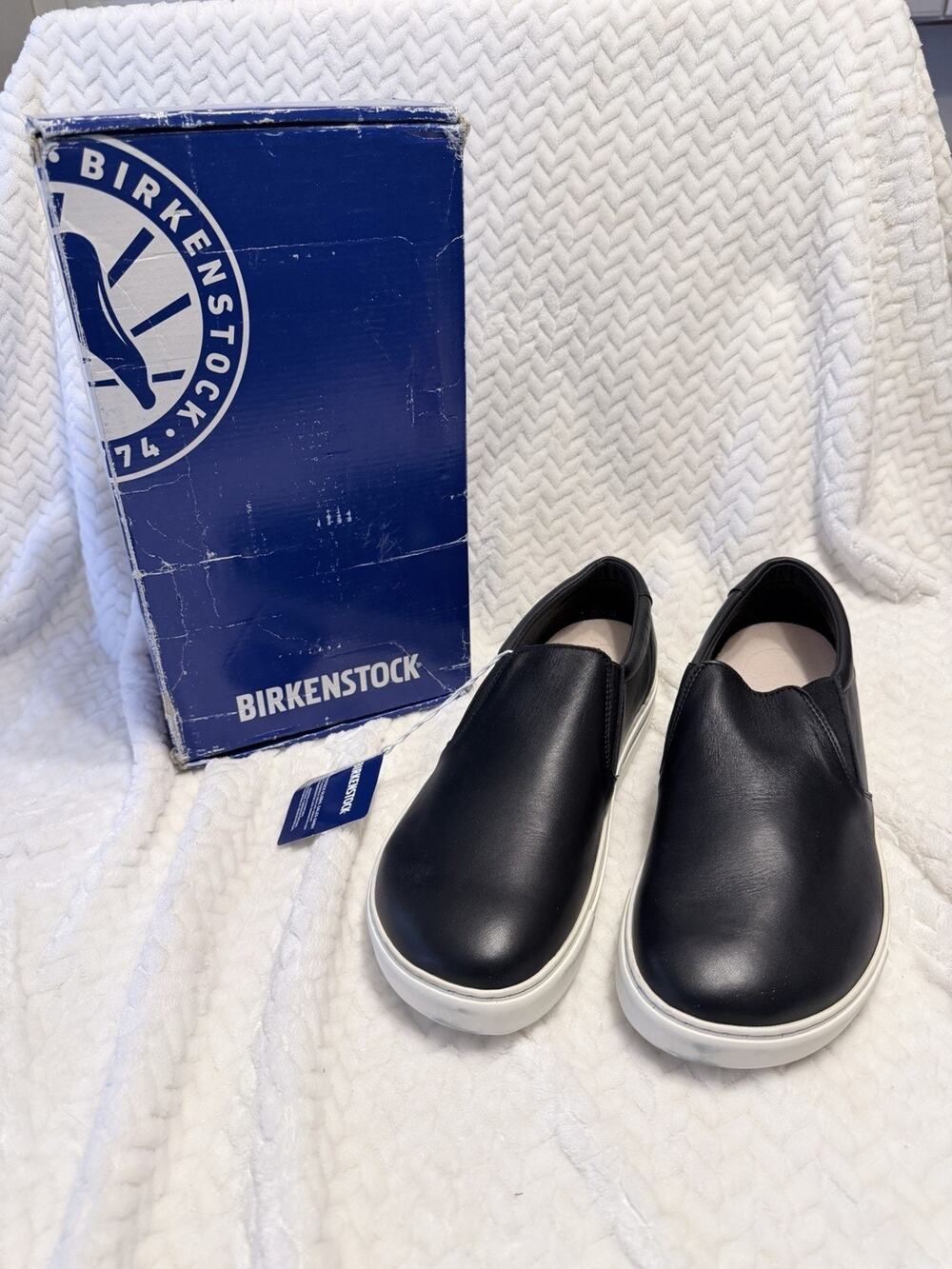 Birkenstock Oswego Slip-On Black Natural Leather Regular Fit Mens 13 EU 46